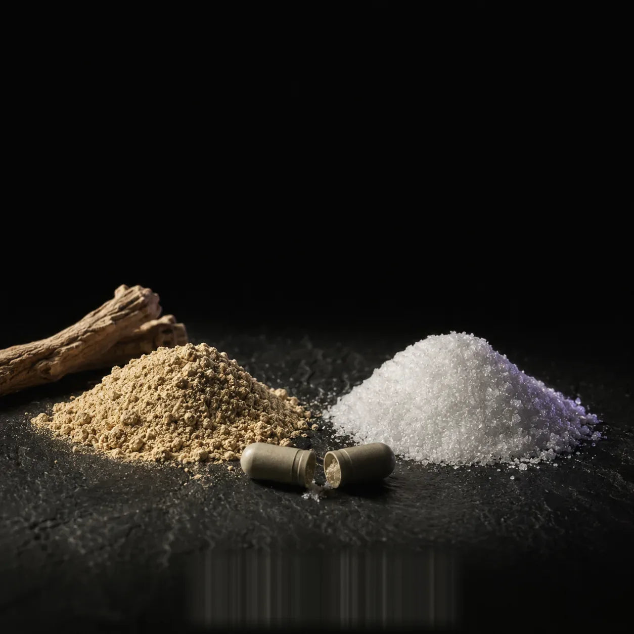 450 mg KSM-66 Ashwagandha und 1.050 mg Magnesiumbisglycinat — sonst nichts